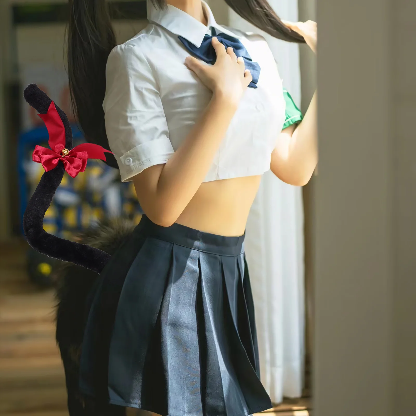 Staart taille decoratie schattig meisje cosplay accessoire voor feest faux dier staart kat meid kostuum meisjes kat kostuum