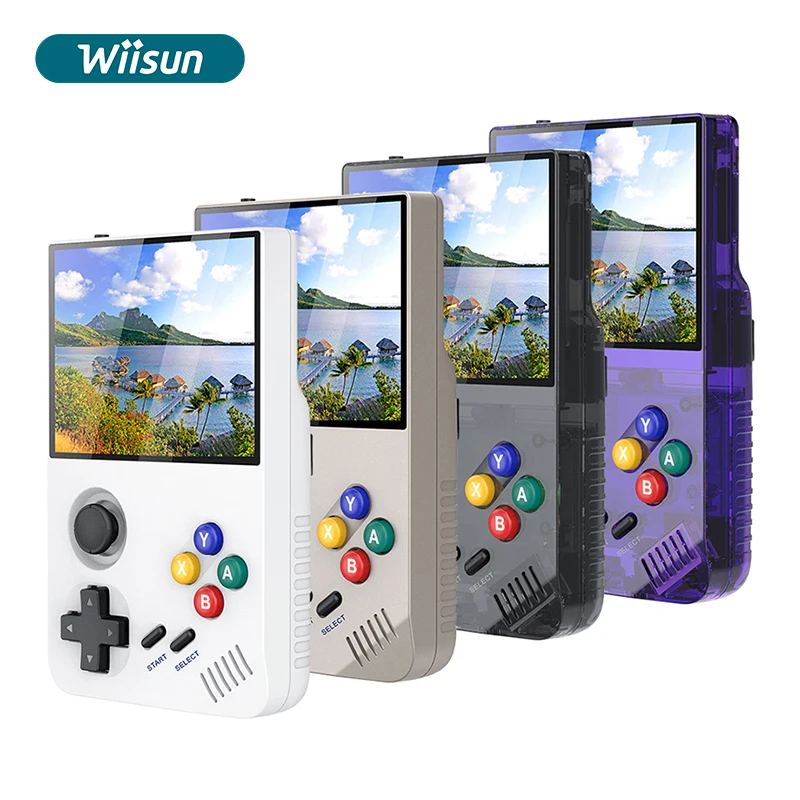 S  M19 Handheld Game Console 3.5 Inch Screen 64GB 128GB 30000+ Games HD TV Output Portable Video Game Console R36S
