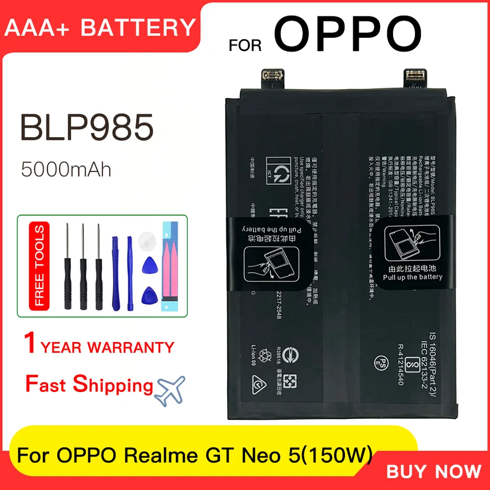 Genuine REPLACEMENT Battery BLP985 5000mAh 7.74V For Oppo Realme
