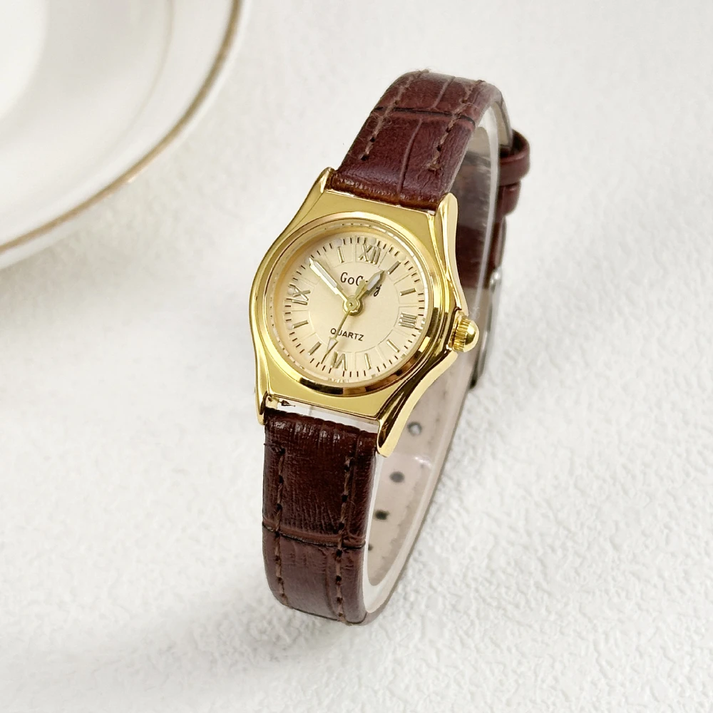 

Роскошные кожаные часы для женщин, женские кварцевые часы из нержавеющей стали, платье, элегантные женские часы, модные часы