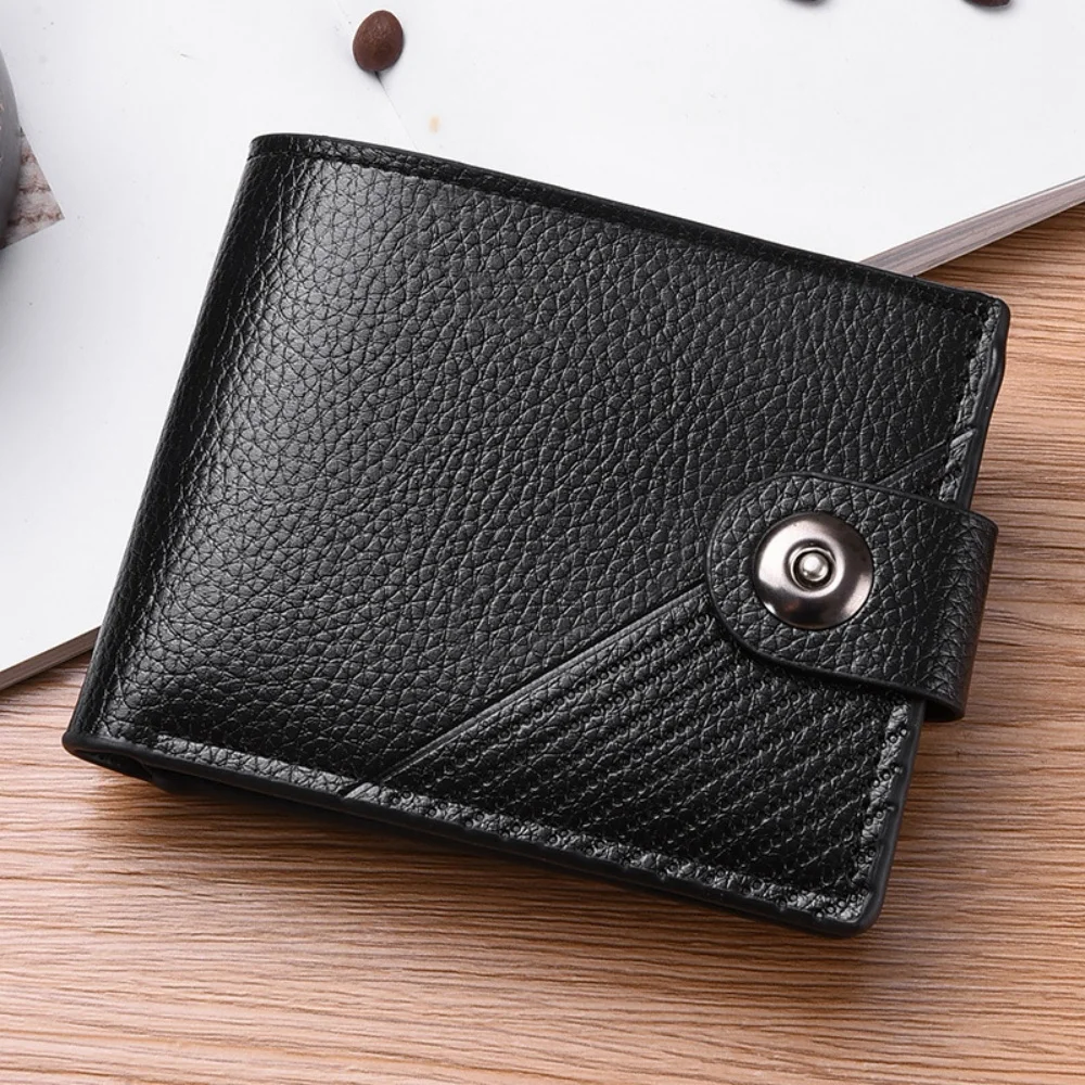 Credit Card Holder Compact Men'S Short Wallet Business Wallet Multi-Functional Pu Leather Wallet For Travel Pocket Gifts