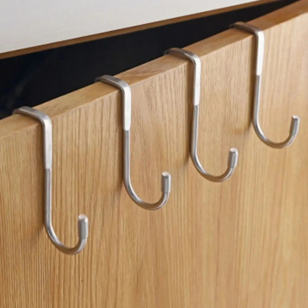 

Double S-Shape 1Pcs Free Punching Door Organizer Back Type Kitchen Hook Storage Hanger Storage Hook Door Hanger