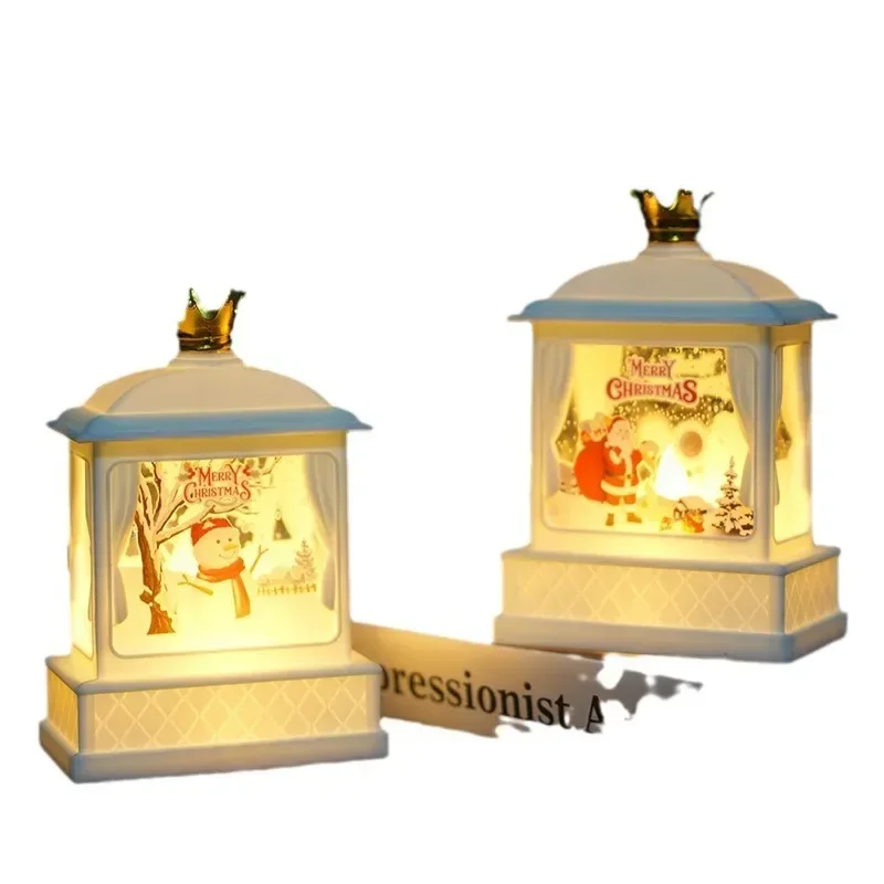 

Домашнее рождественское украшение, ветровой фонарь, светодиодный подсвечник, лампа Санта-Клауса, снеговика, лось, ночник, рождественские украшения