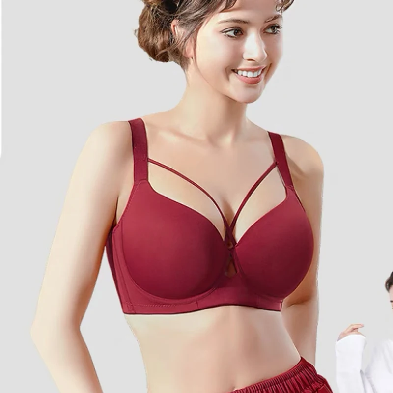 Women's Seamless Full Coverage Underwire Lightly Padded T-shirt Bra Plus Size Lingerie