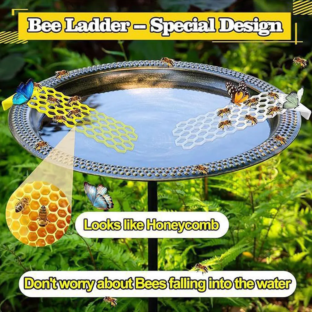 Bee Waterer Floating Bee Ladder for Garden Butterfly Bee Feeder Floating Watering Ladder Station for Bee Feeding