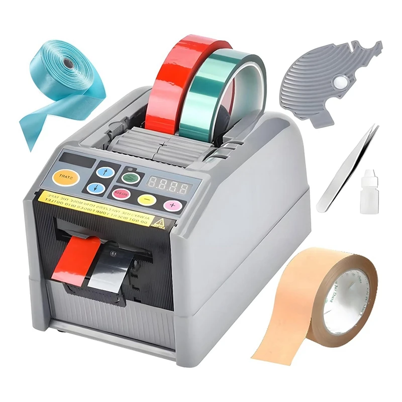 

Automatic Tape Dispenser, Silicone Wheel Electric Tape Cutter, Maximum Cutting Length 999Mm, Tape Width 6-60Mm US Plug