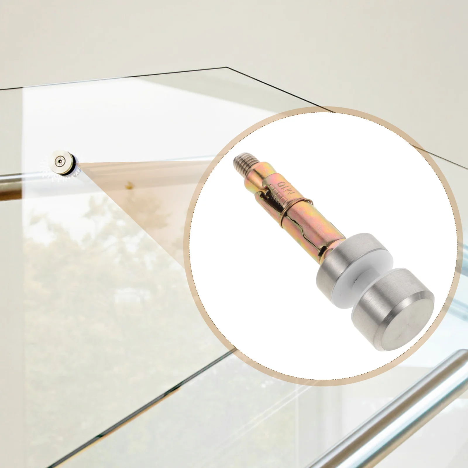 

Glass Standoff Screw Heavy Duty Stainless Steel Glass Railing Bracket for Staircase Balcony Support Railing Bracket