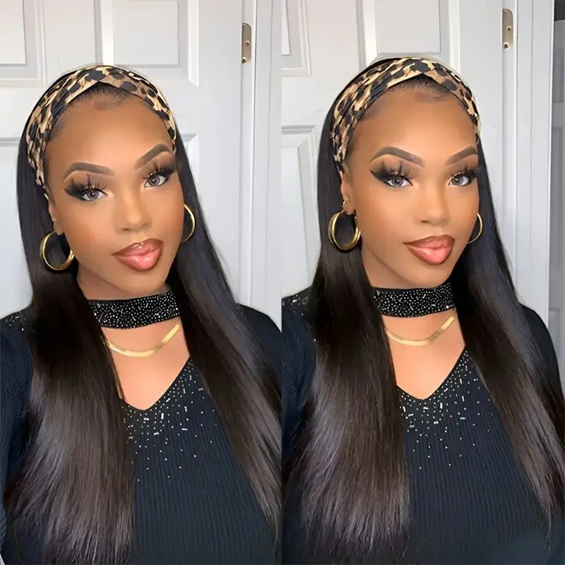 180 Density Natural Black 20 Inch 13X6 HD Lace Wig 13x4 Lace Wig Straight Women's Pre-Plucked Forehead Closure Human Hair Wig