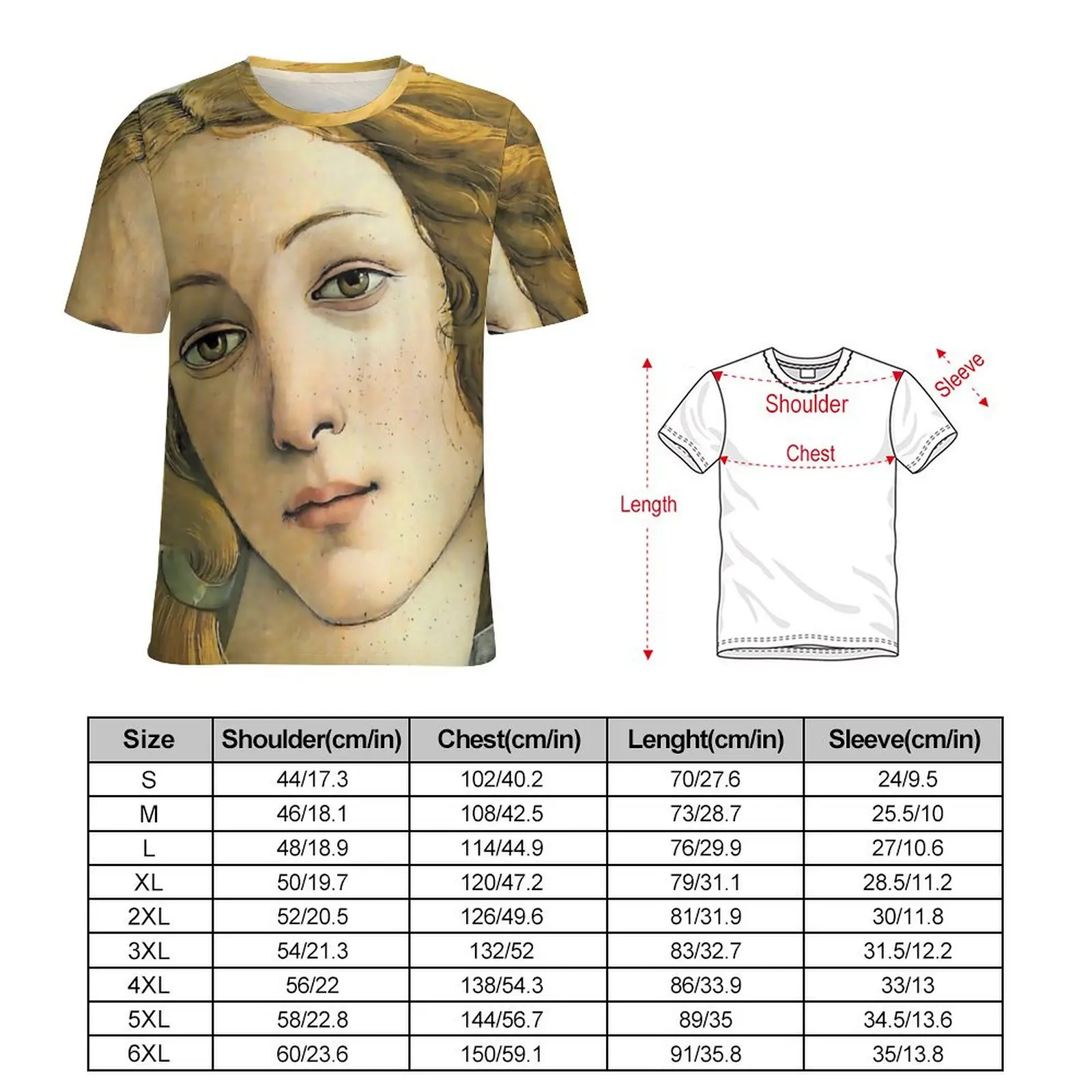 Summer Sandros Botticelli T-Shirts The Birth of Venus Casual T-Shirt Womens Short Sleeve Elegant Oversized Tees Custom Clothes