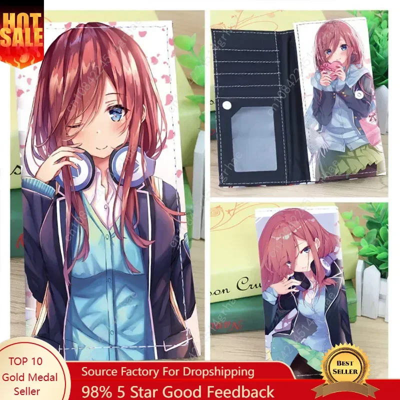 

The Quintessential Quintuplets Anime Men's Wallets Nakano Miku Money Clip Long Women Purse