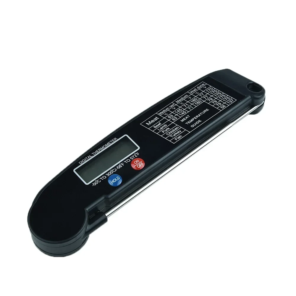 Termometro per alimenti da cucina Griglia Cottura per barbecue Cottura Termometro per carne con temperatura LCD di grandi dimensioni Leggi istantanei gadget da cucina digitali
