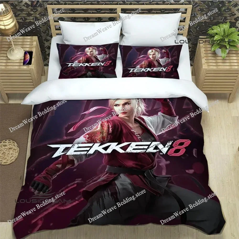 

New Tekken8 Bedding Set Single Twin Full Queen King Size Bed Set Adult Kid Bedroom Duvet Cover Sets 3D Print Game Anime963