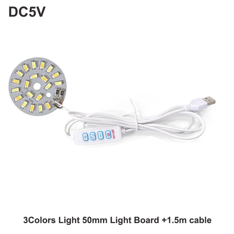 Warm White Color DC5V 10W USB LED Lights 5730 Chip Single Dimmer Reading Night Desk Book Tablet Reading Lamp Switch Power Cable