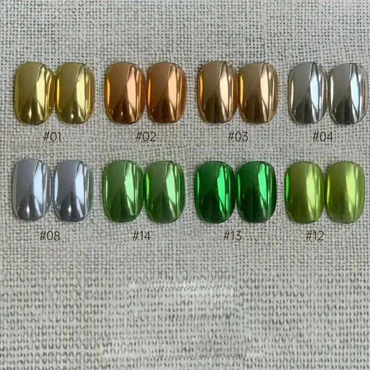 1pc Premium Magic Mirror Powder Metallic Mirror Effect Brown Retro Series Shiny Decoration Titanium Ruffle Nail Art Creation