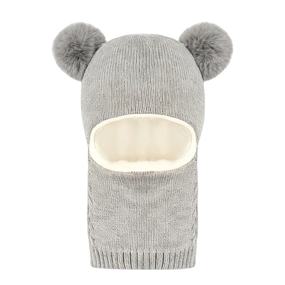 

Comfortable Knitted Warm Hat Solid Color Handmade Pet Headwear Protecting Ears Warm Noise Reduction Headwear Spring