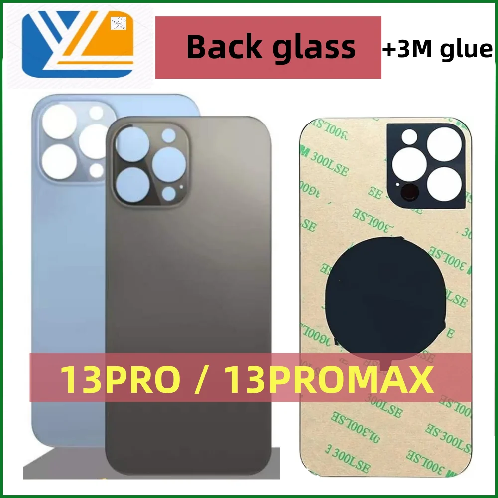 10Pcs For iPhone Back Cover Replacement X 11 12 13 14 Pro Max Case Large Camera Hole Rear Battery Glass Cover+3M glue 14 Plus