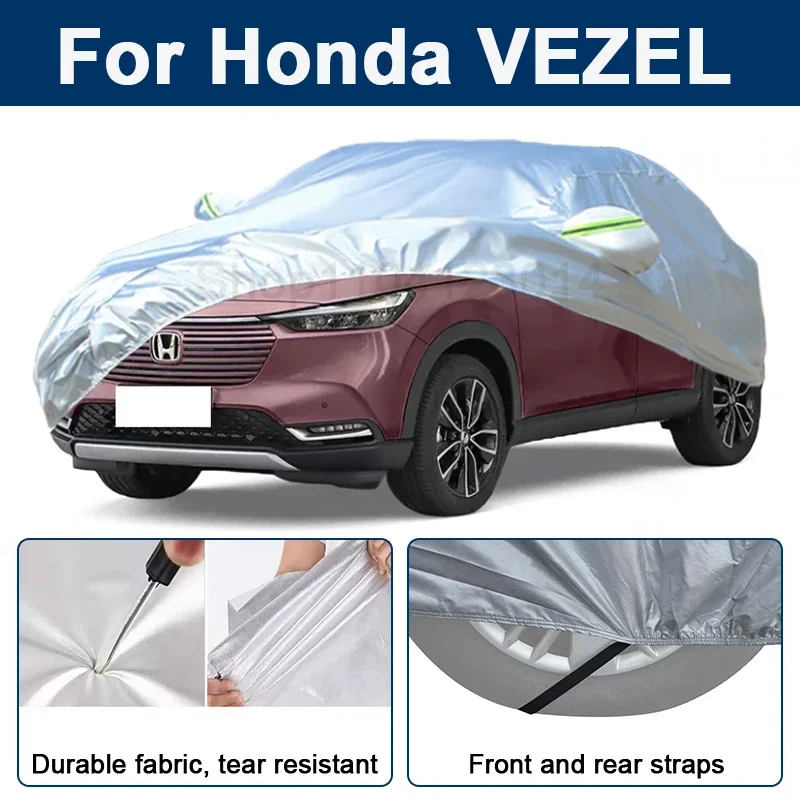 

Outdoor Full Car Cover For Honda VEZEL with Reflective Strips Waterproof Snowproof Dustproof UV Protection Auto Accessories