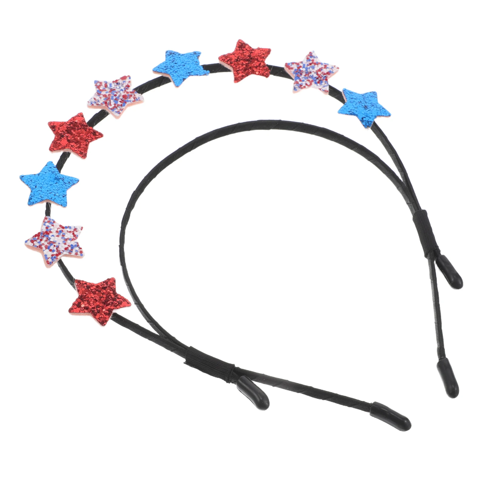 

Independence Day Star Head Hoop Headdress Accessories Glitter Headband Hairband 3d Stars Patriotic Theme Secure Fit Comfort