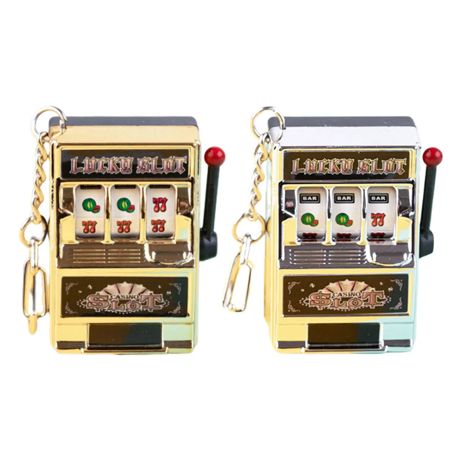 Mini Slot Machine Toy Keychain Keychain Bag Pendant Souvenirs Novelty Mini Arcade Game Toy for Women Children Boys Men Girls