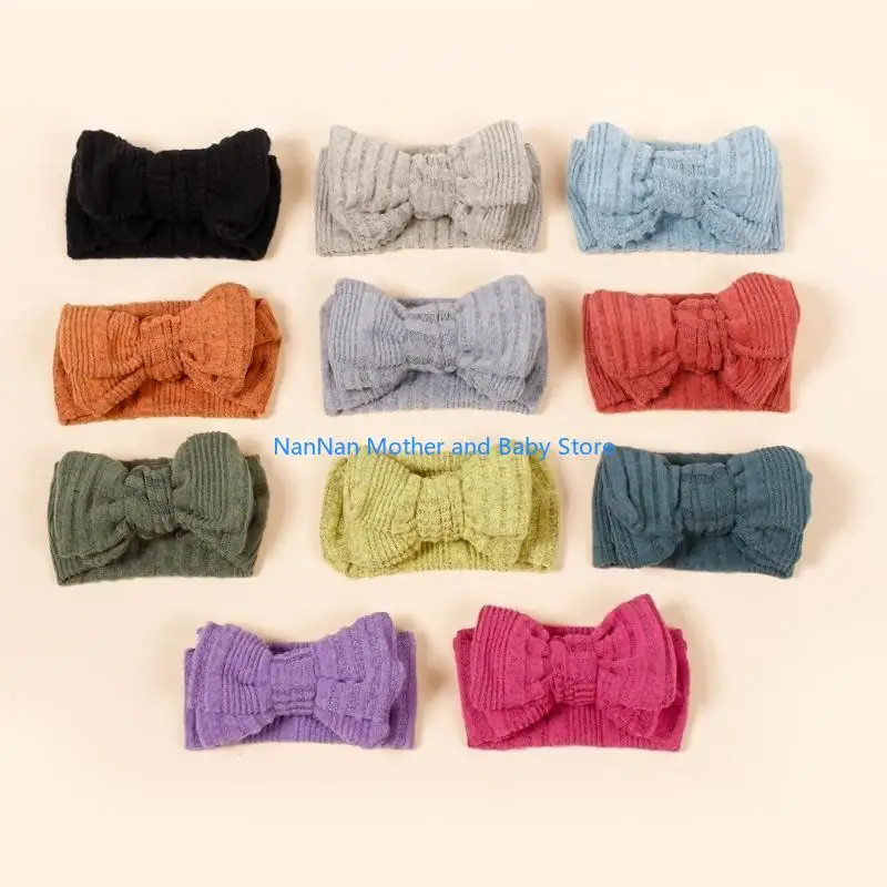 

Baby Bowknot Headband Wide Band Bow Hair Bands Soft Elastic Knotted Headwear