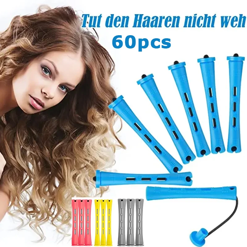 

60pcs Professional Hair Perm Rods Set Cold Wave Perming Rods Hair Roller Curlers Salon Curling Rollers Styling Tool