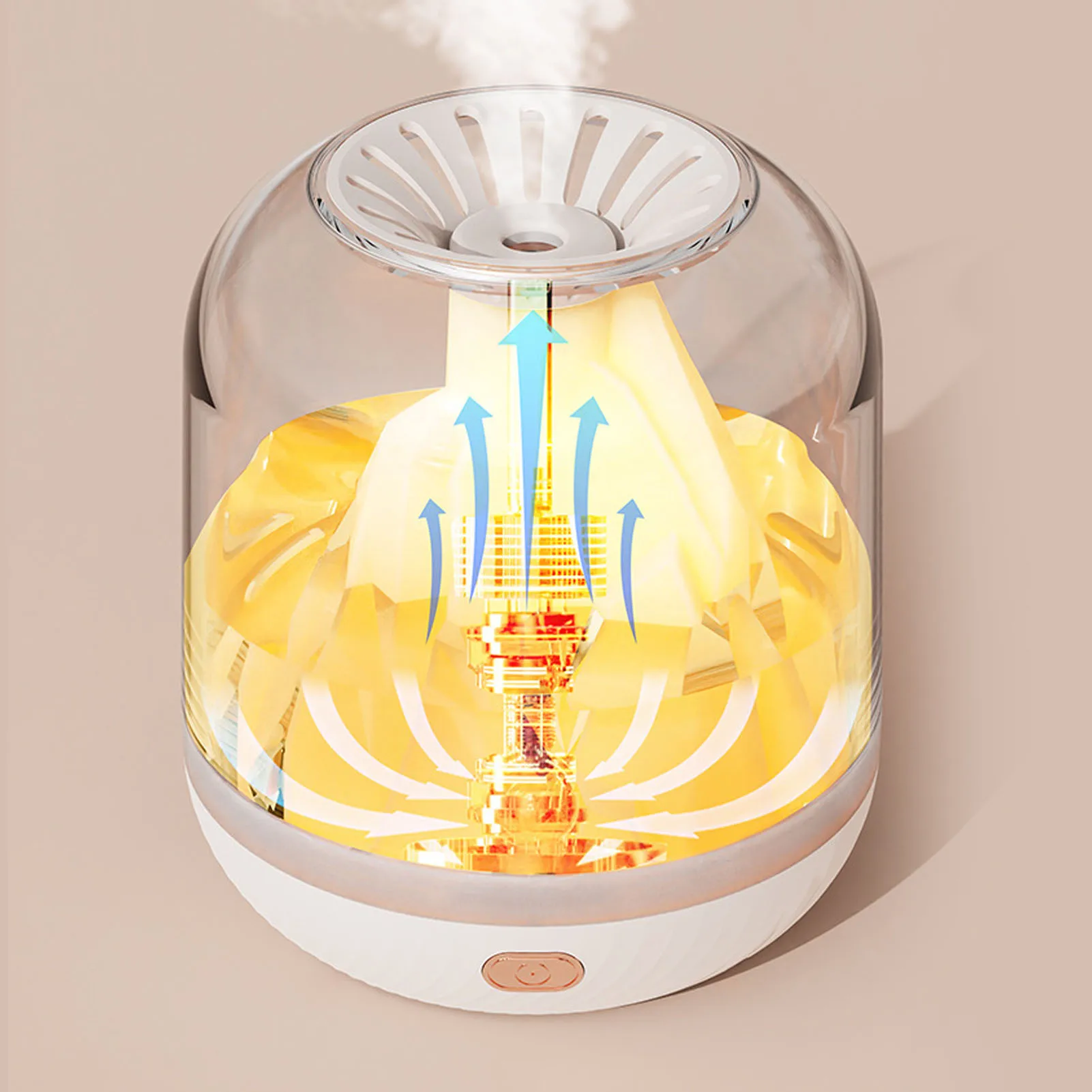 

Увлажнитель с ночником, туман на 360 градусов, 900 мл, USB, 3 режима, портативный увлажнитель для общежития, дома