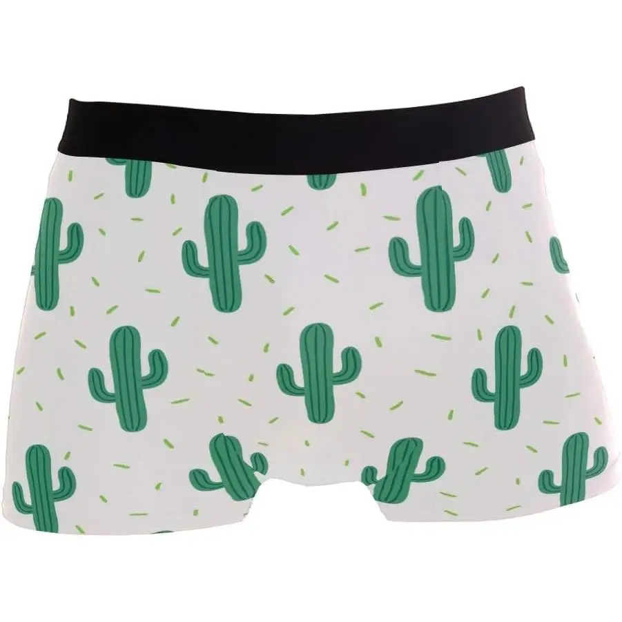 

Cactus Leopard Lion Mens Boxer Briefs Underwear Breathable Stretch Boxer Trunk with Pouch S-XXL