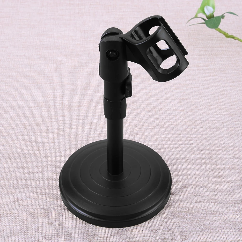 Foldable Desk Table Microphone Clip Stand Mic Tripod Adjustable Holder