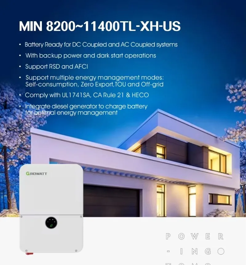 Growatt US UL1741 8.2KW 9KW 10KW 11.4KW MIN 8200-11400TL XH-US Split On Grid Tie Battery Ready Invertor Solar Inverter