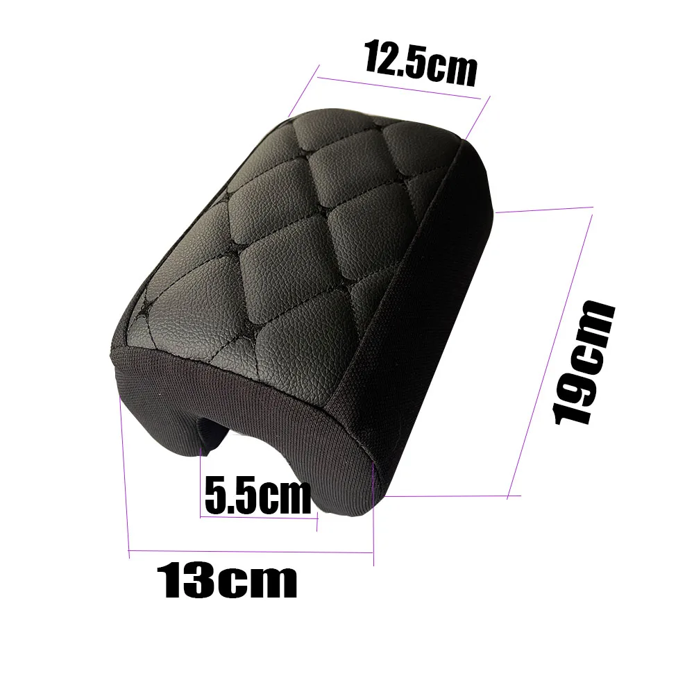 2Pcs Car Seat Armrest Widening Cushion Thickened U-shaped Soft and Comfortable Leather Removable and Washable