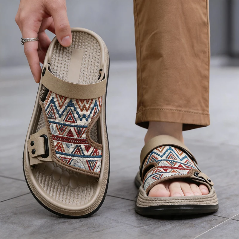 

Men Beach Shoes Casual Outdoor Slippers