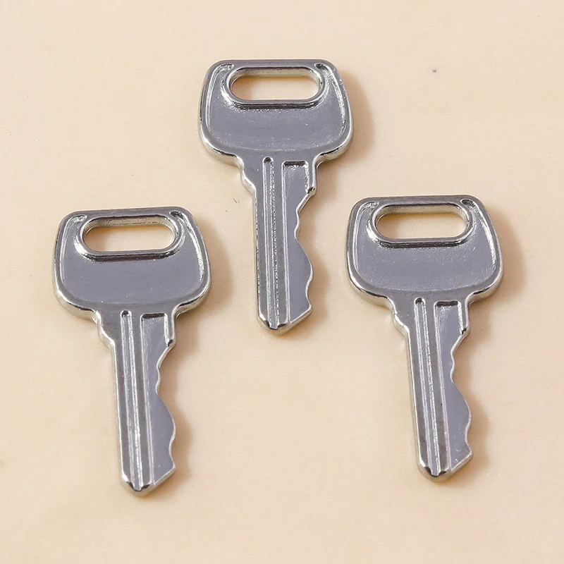 Leslie 20 Stück 11*23mm Gold-Silberfarbene Schlüsselanhänger für DIY-Schmuck, Halsketten, Retro-Schlüsselanhänger, Handgemachter Schmuckherstellung, Bastelbedarf – Detail 3