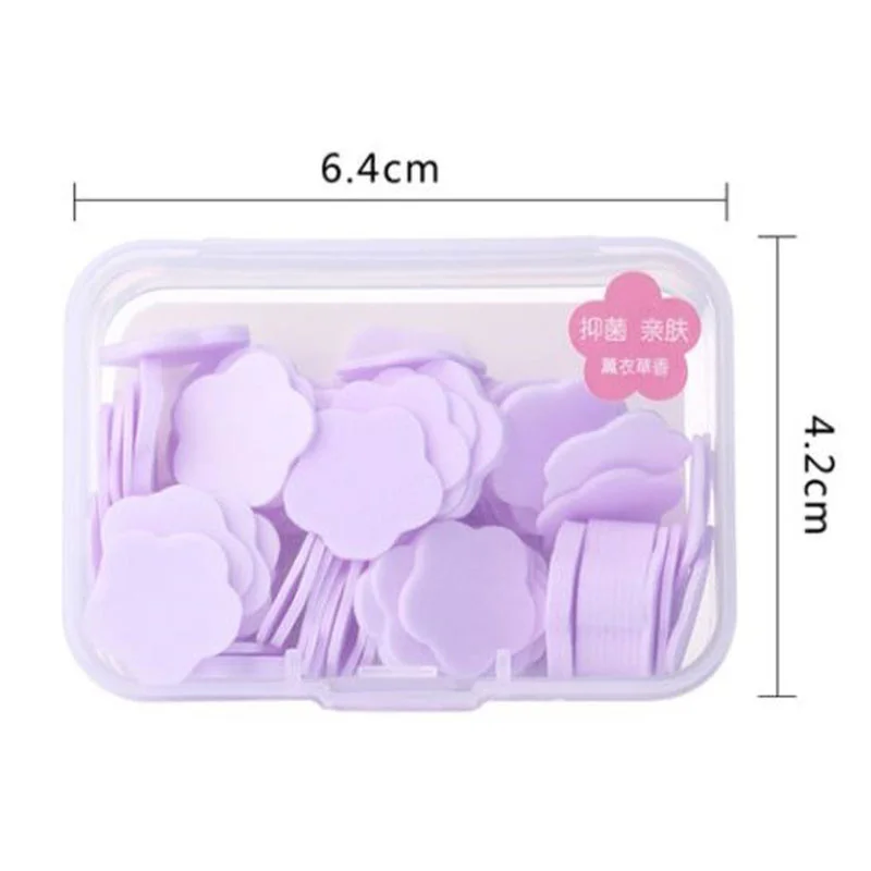 100 Stks/doos Mini Schoonmaken Soaps Draagbare Hand Wassen Zeep Papers Scented Slice Wassen Hand Bath Travel Kleine Zeep