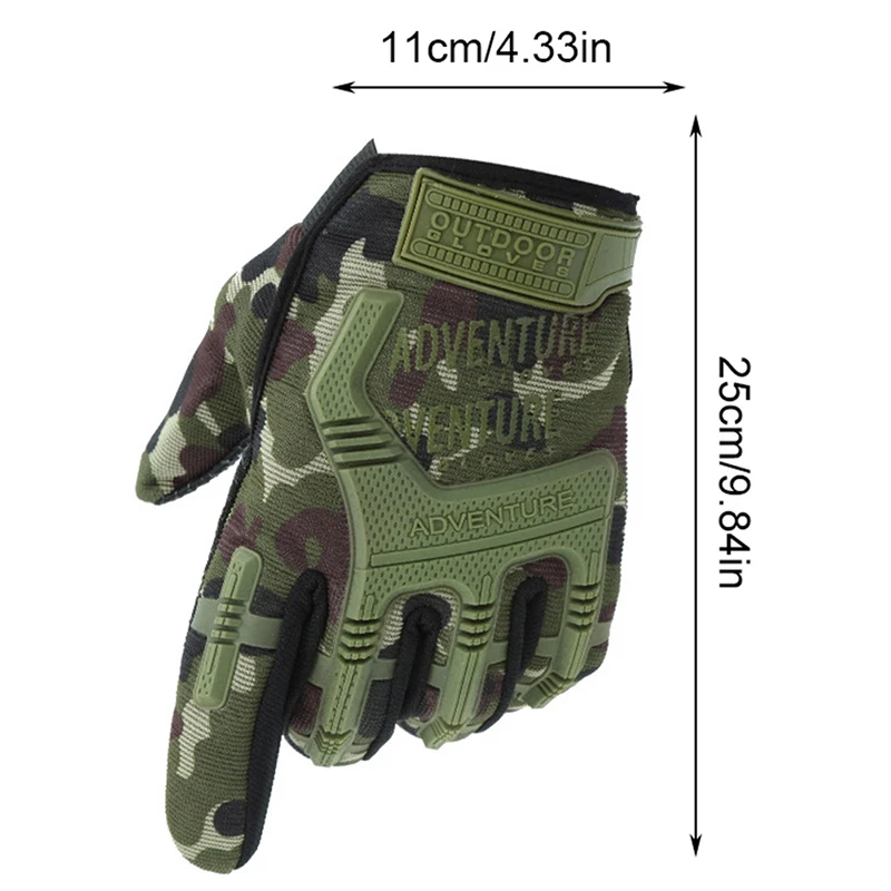 Outdoor Tactical Military Camouflage Gloves Paintball Soldier Combat Police Anti-Skid Bicycle Full Finger Gloves Men Gloves