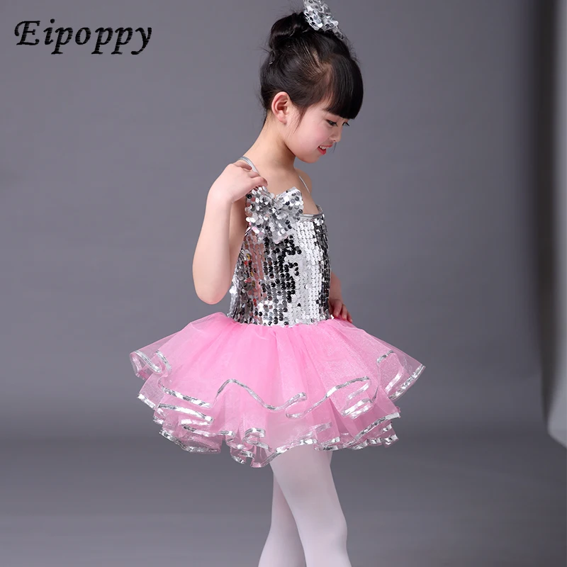تنورة أطفال منفوشة للأداء ، أزياء رقص الجاز للبنات ، أداء باليه مطرز ، ملابس رياض الأطفال