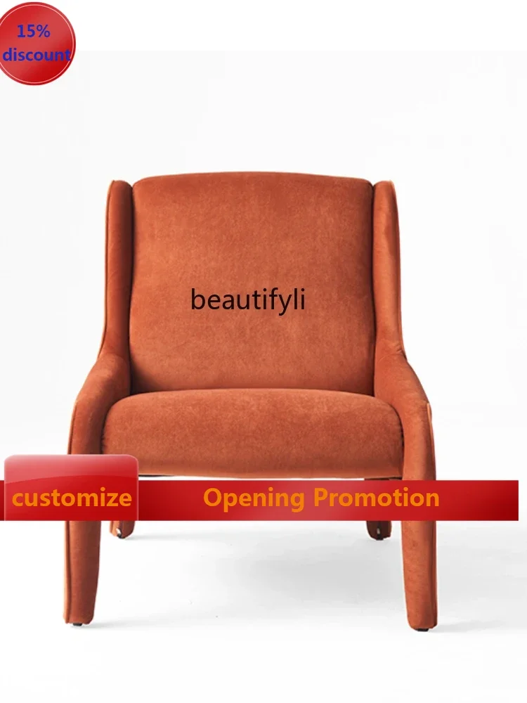 

B7304 ss French Vintage Style Single Armchair Master Pony Flannel Couch