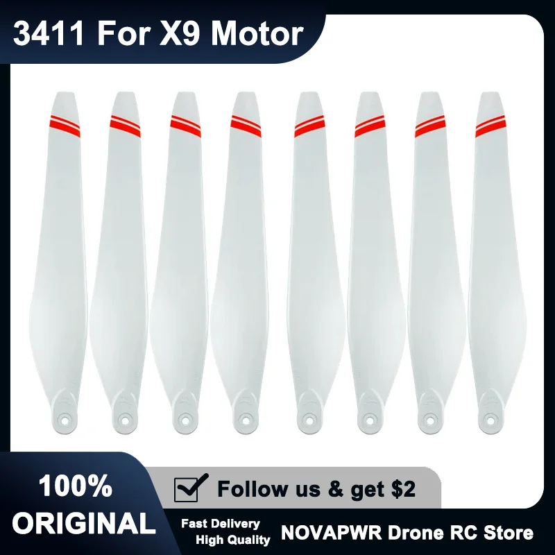 

Hobbywing X9 3411 Carbon-Fiber Propellers White UV Resistant Drone Blades