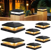 2/4pcs Solar Post Cap Light Outdoor Fence 3000K 6000K Garden Pillar Deck Light IP65 Waterproof Gate Villa Porch LED Column Light