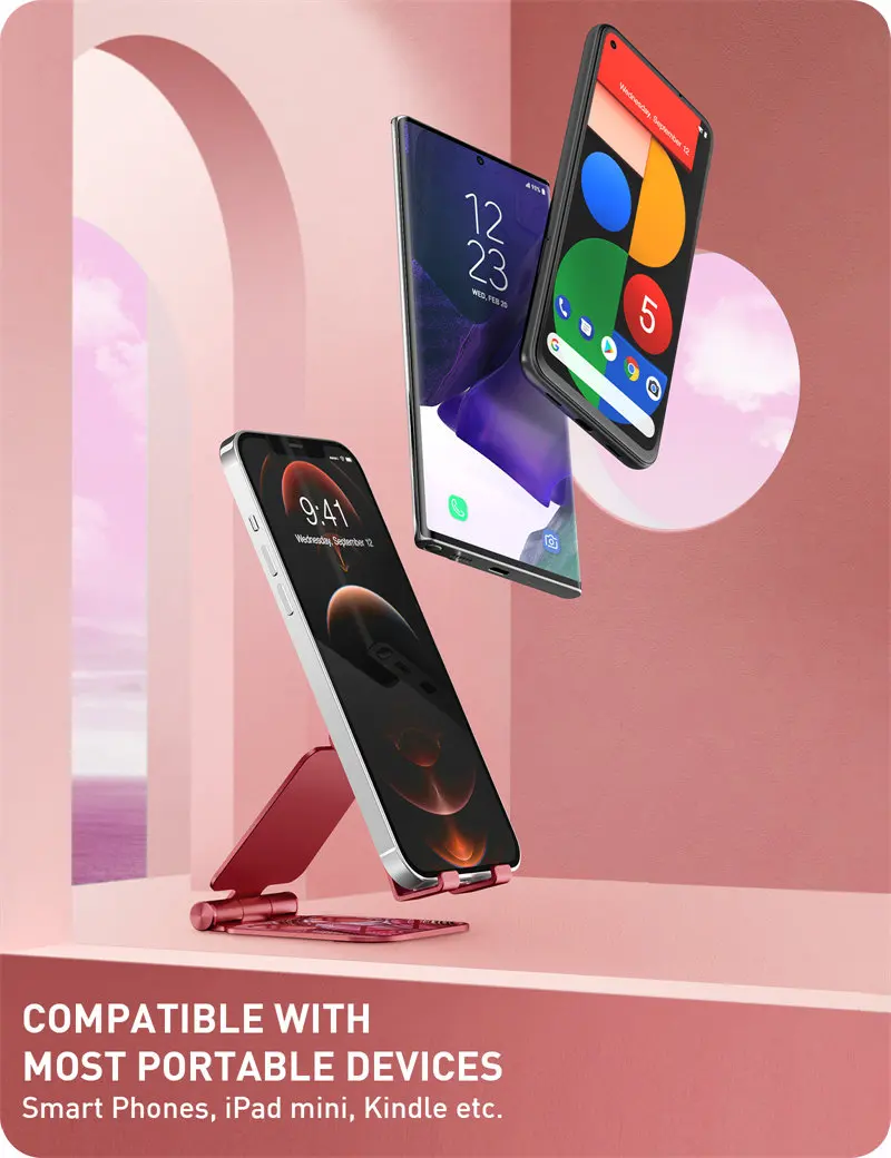 Adjustable Cell Phone Stand Holder I-Blason Phone Dock Multi Angle Compatible with Smart Phone For iPhone For Android Smartphone