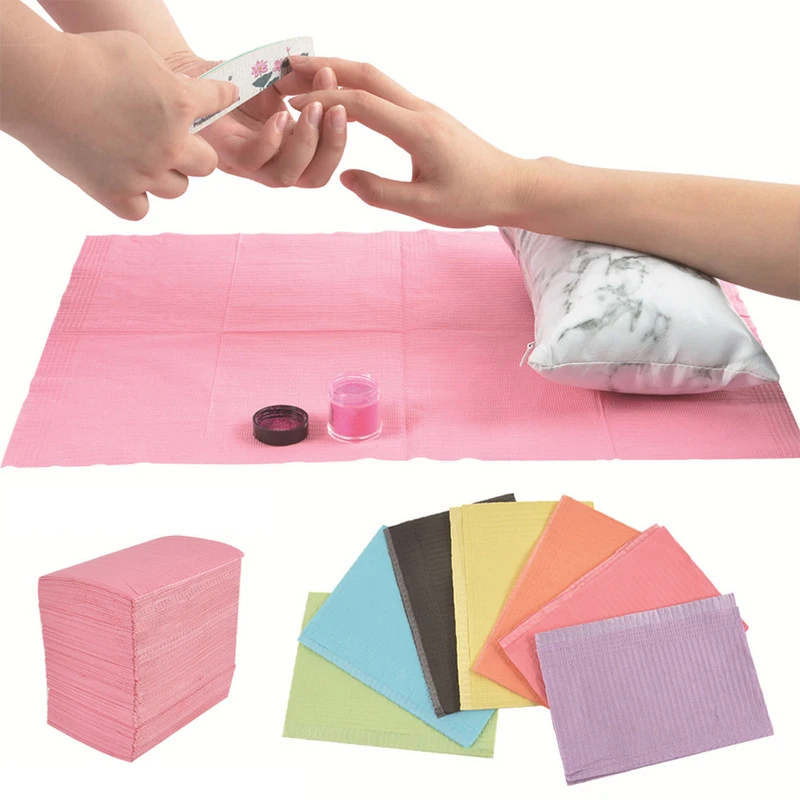 

125Pcs/Bag Nail Art Table Mat Disposable Clean Pads Beauty For Nails Care Polish Waterproof Tablecloths Manicure Tool Lint Paper