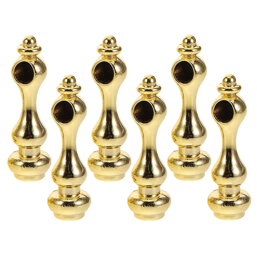 

6Pcs Sleek Metal Railing Post End Caps Glass Cabinet Accents Universal Corner Connectors Furniture Hardware Set Wear-Resistant