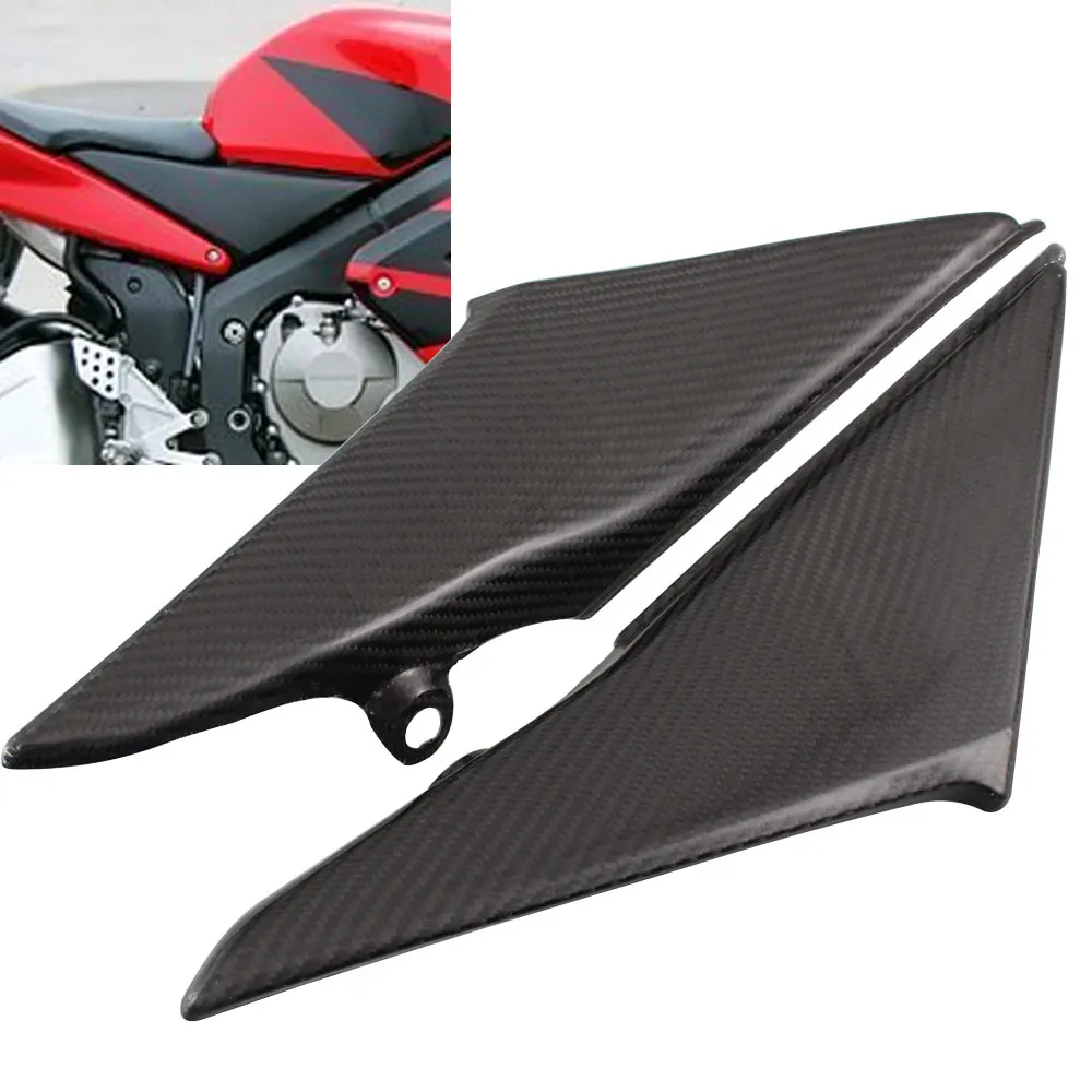 Motorcycle Tank Side Covers Twill Weave Panels Body Fairings For Honda CBR600RR 2003-2004 Carbon Fiber Motorcycle Parts