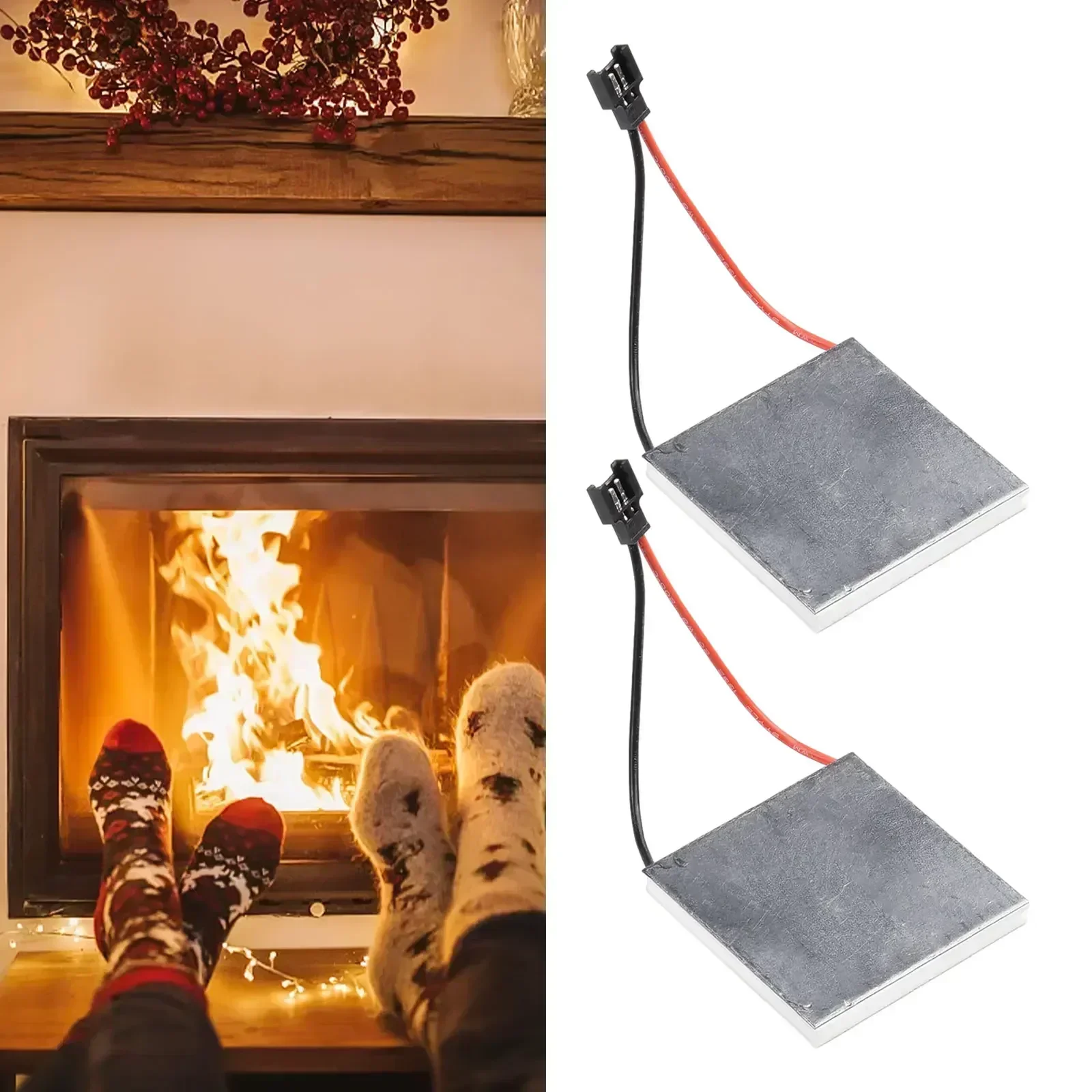 

2X 40mm Fireplace Fan Accessories Motor Generator Sheet Stove Burner Heater Part For Fireplace Fan For Heat Powered Stove Fan