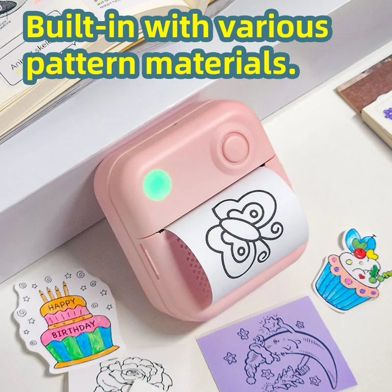 Wireless Mini Photo Printer D3 Portable Bluetooth Mobile Printing for Pictures Photos Labels Compact Wireless Photo Printer