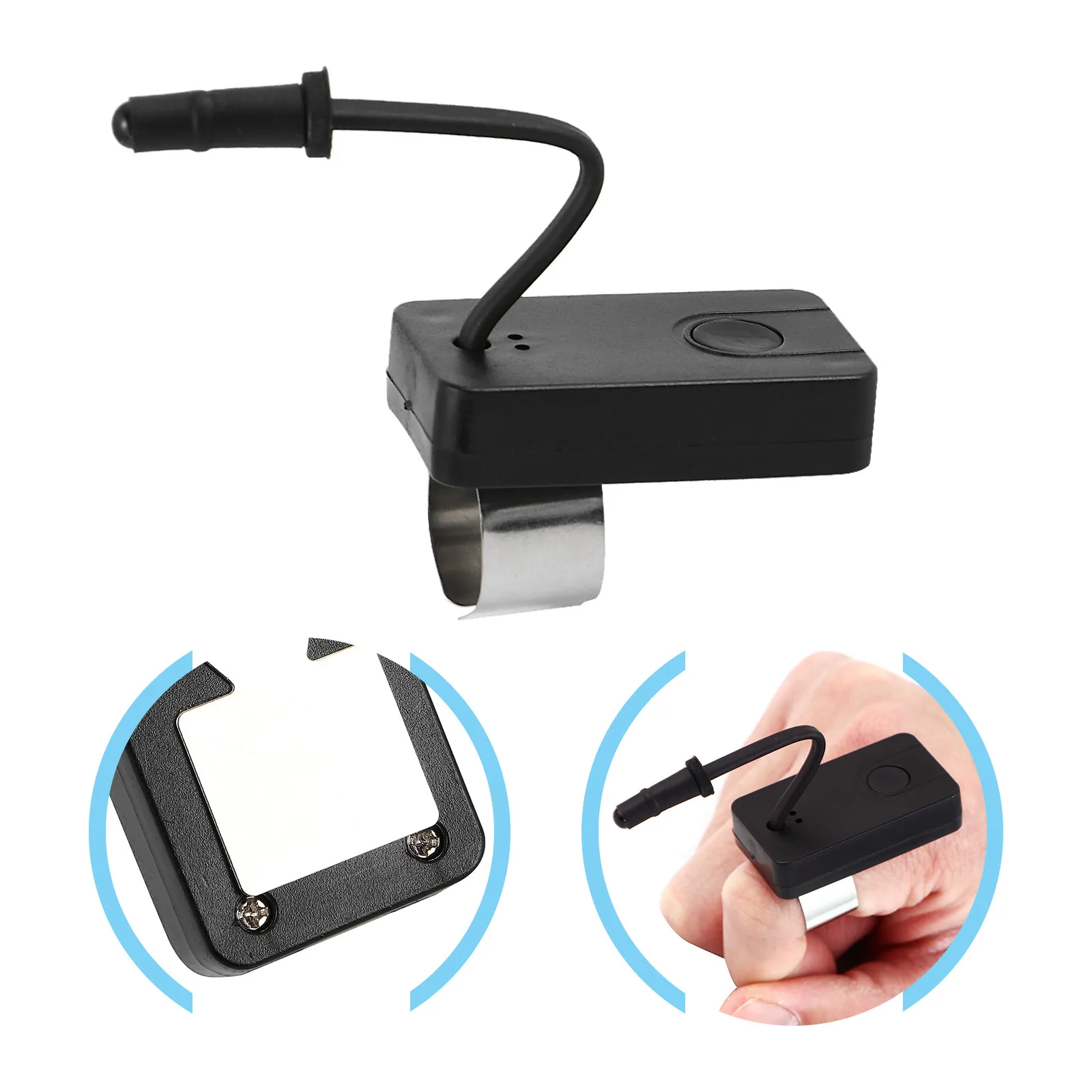 1Pcs Ear Pick Thumb Light Rechargeable LED Lamp 3-Brightness Levels Safe Ear Wax Removal Tool Easy-Clean Anti-Rust Family Use