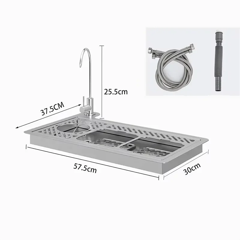 304 Stainless Steel Double Slot Glass Cleaner for Faucet and Espresso Machine Drip Tray Kitchen Pitcher Cleaning Tool