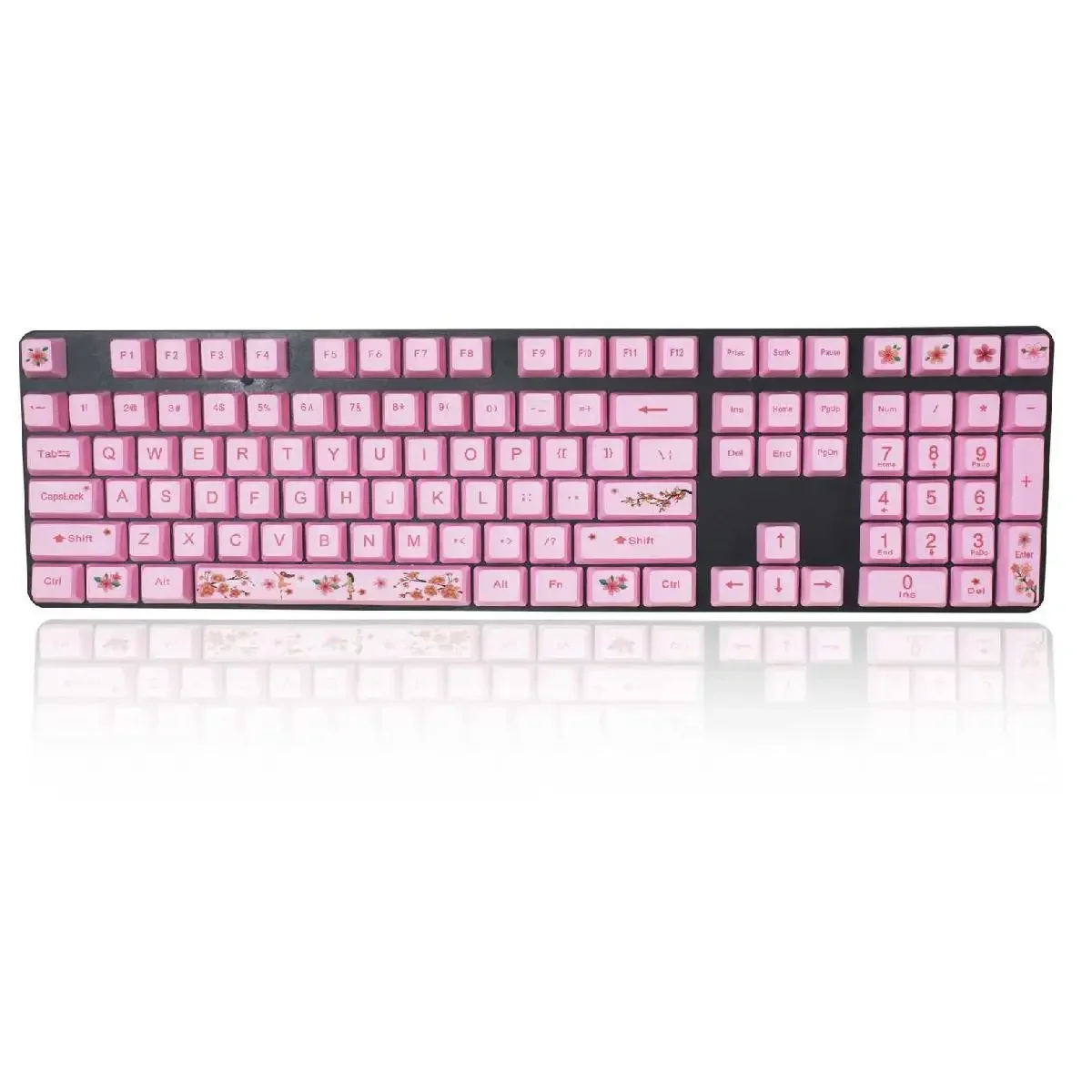 Sublimation keycap PBT pink sea rhyme blue compatible GANSS magic duck G104C87F108 key red storm