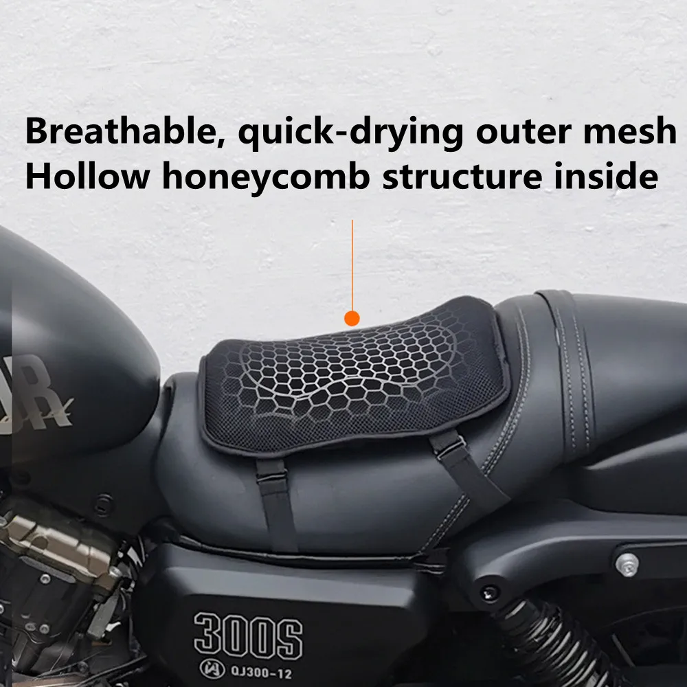 

Pressure Relief Anti Slip Universal Comfortable Seat Cover Motorcycle Seat Cushion Gel Honeycomb Motorbike Accessories