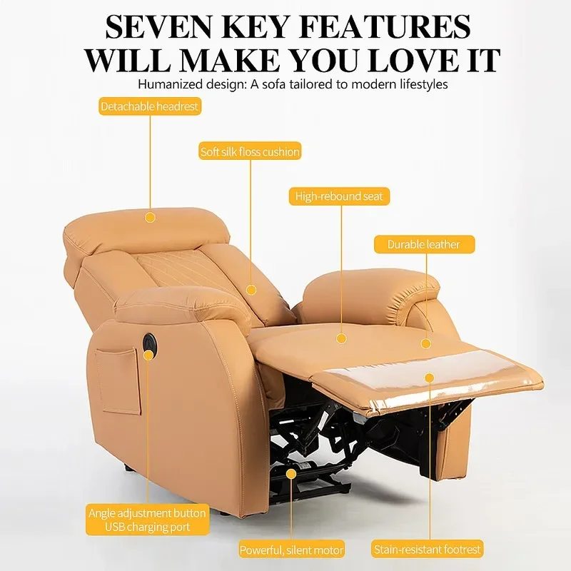 80 L High-End Barber Shop Space Capsule Reclining Chair Electric Massage Washing Styling Salon Chair