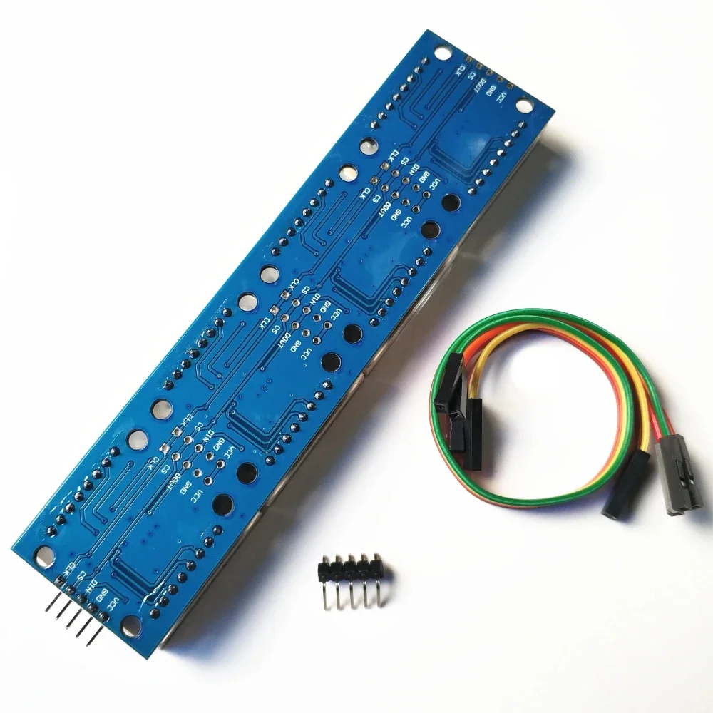 MAX7219 8x8 Dot Matrix Module  4-in-1 Common Cathode LED Display Red/Green with Dupont Cables for Arduino/MCU Projects
